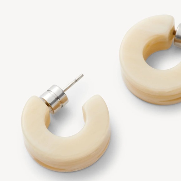 Machete Muse Hoops in Alabaster - Picture 2 of 9